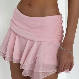 MakeMeChic Pale Pink Mini Skirt for Women